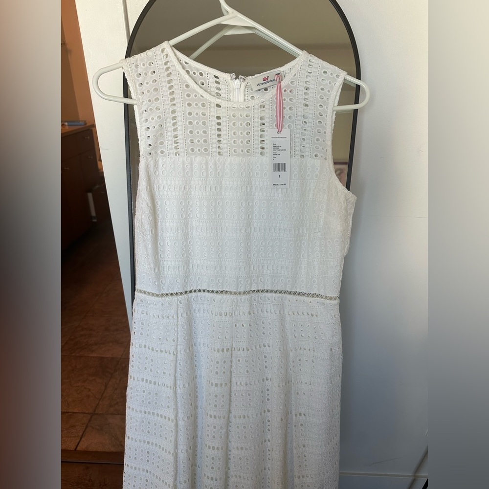 Vineyard Vines White Eyelet Sleeveless Dress NWT!